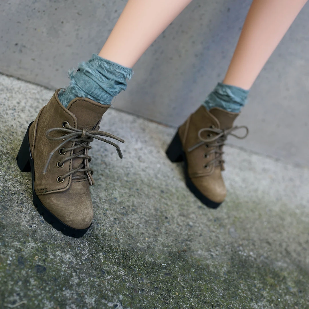KL Secret Stuff Lace Boots (Khaki) 6 KL Secret Stuff Lace Boots (Khaki)