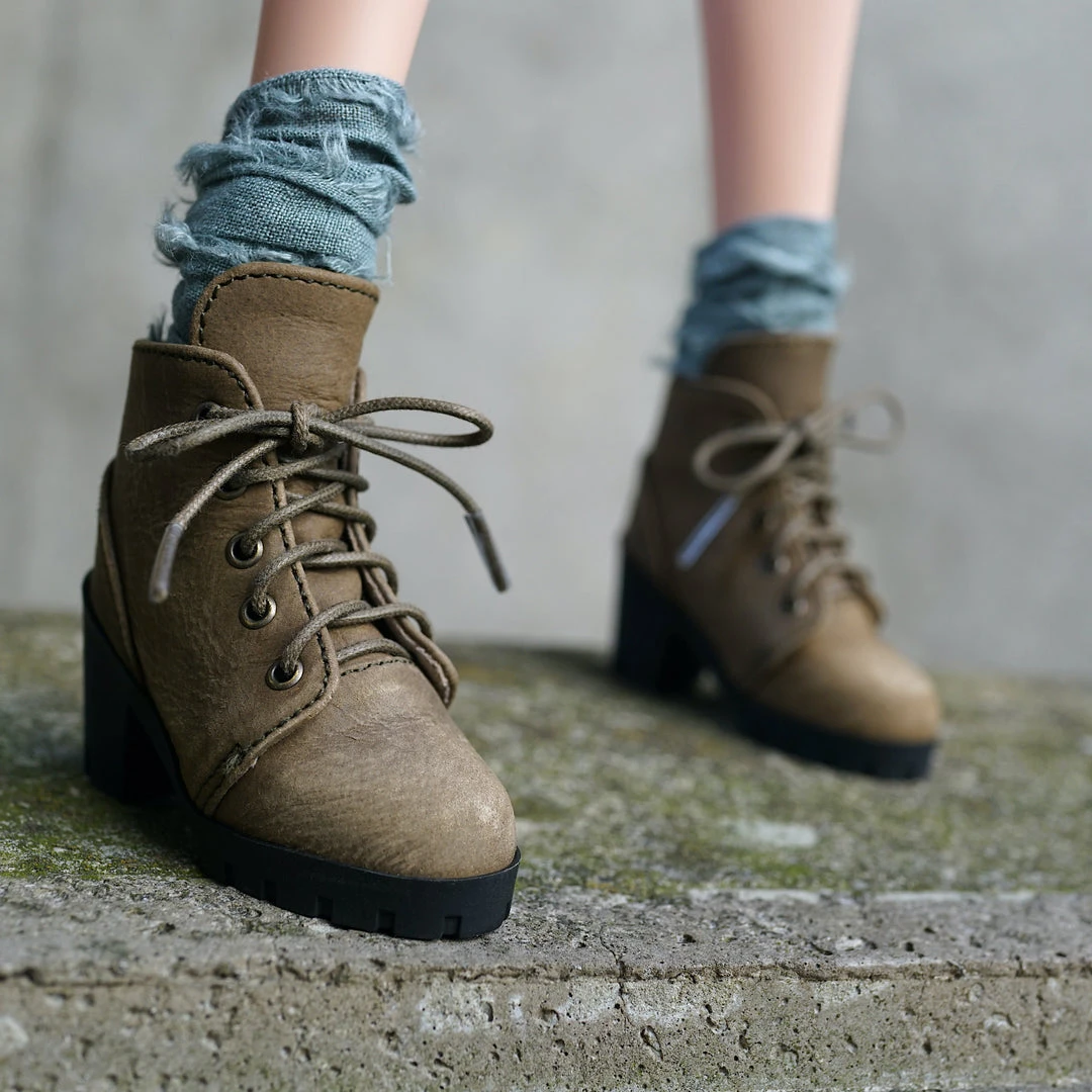 KL Secret Stuff Lace Boots (Khaki) 1 KL Secret Stuff Lace Boots (Khaki)