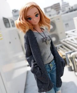 D2 Baggy Knit Cardigan (Ash Blue) Apparel