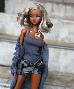 D2 Baggy Knit Cardigan (Ash Blue) Apparel