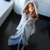 D2 Apparel Fluffy Hooded Gown