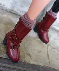 KL Secret Stuff 3 Ring Boots (Wine Red)