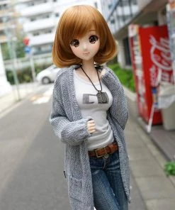 D2 Baggy Knit Cardigan (Pastel Blue)