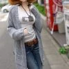D2 Baggy Knit Cardigan (Pastel Blue)