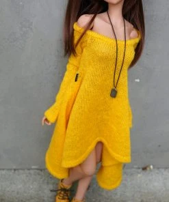 N2 Irregular Hem Sweater (Yellow) Secret Stuff