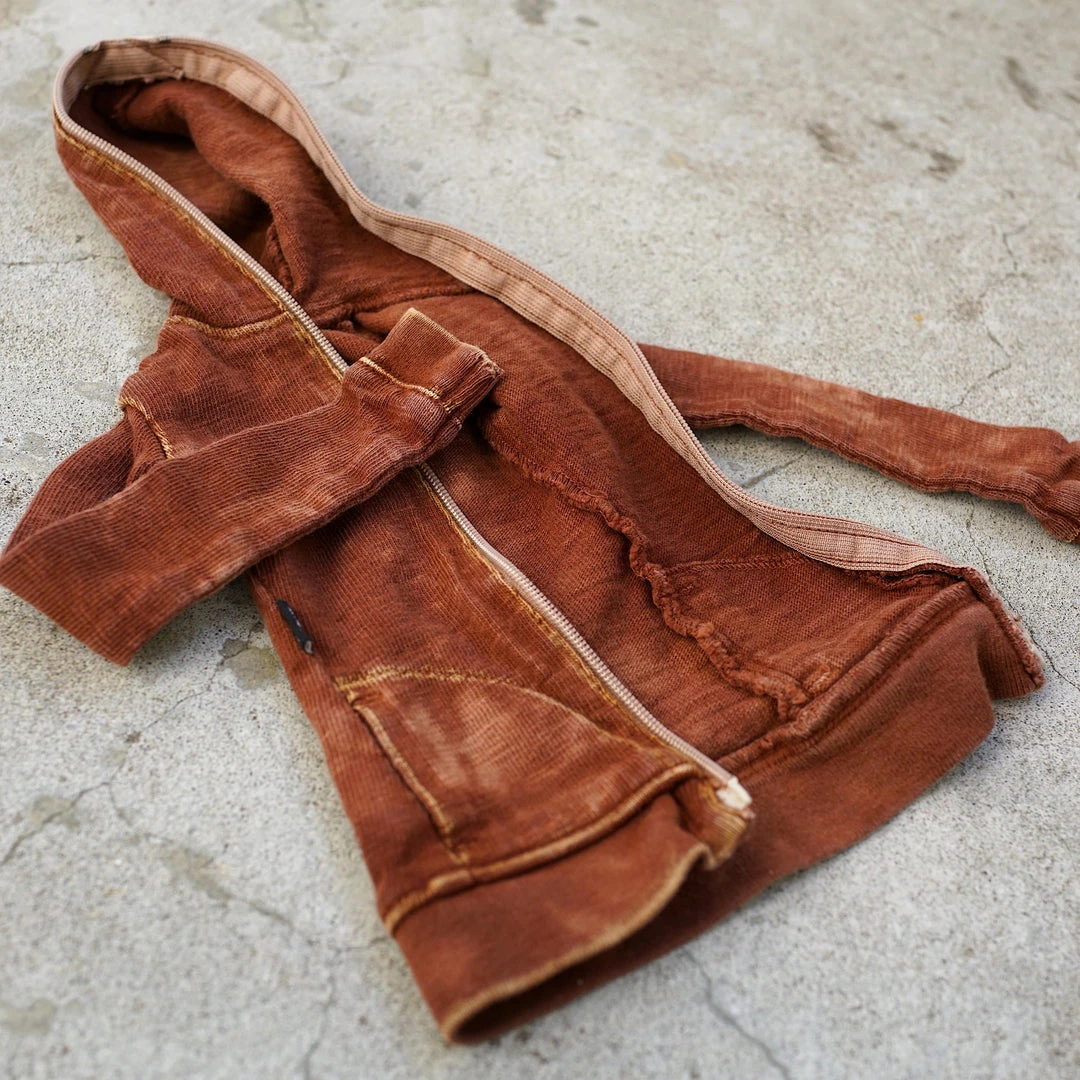 D2 Hooded Zip Cardigan (Rusty Brown) 5 D2 Hooded Zip Cardigan (Rusty Brown)