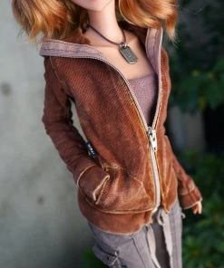 D2 Hooded Zip Cardigan (Rusty Brown) 27 D2 Hooded Zip Cardigan (Rusty Brown)