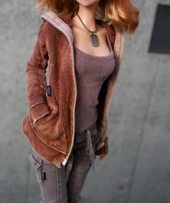 D2 Hooded Zip Cardigan (Rusty Brown) 29 D2 Hooded Zip Cardigan (Rusty Brown)