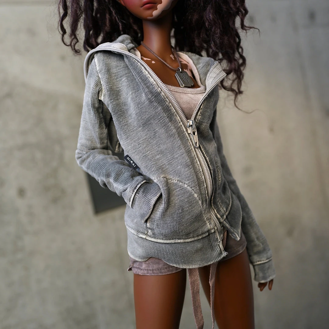 D2 Hooded Zip Cardigan (Ash Gray) 13 D2 Hooded Zip Cardigan (Ash Gray)