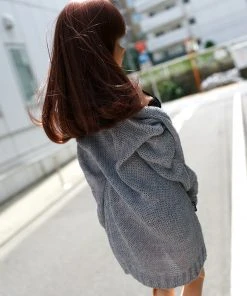 D2 Baggy Knit Cardigan (Pastel Blue)