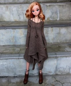 N2 Irregular Hem Sweater (Oak Brown)